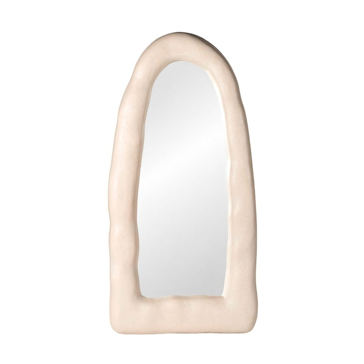Kaia 32"X64" Cream Textured Small Floor Mirror