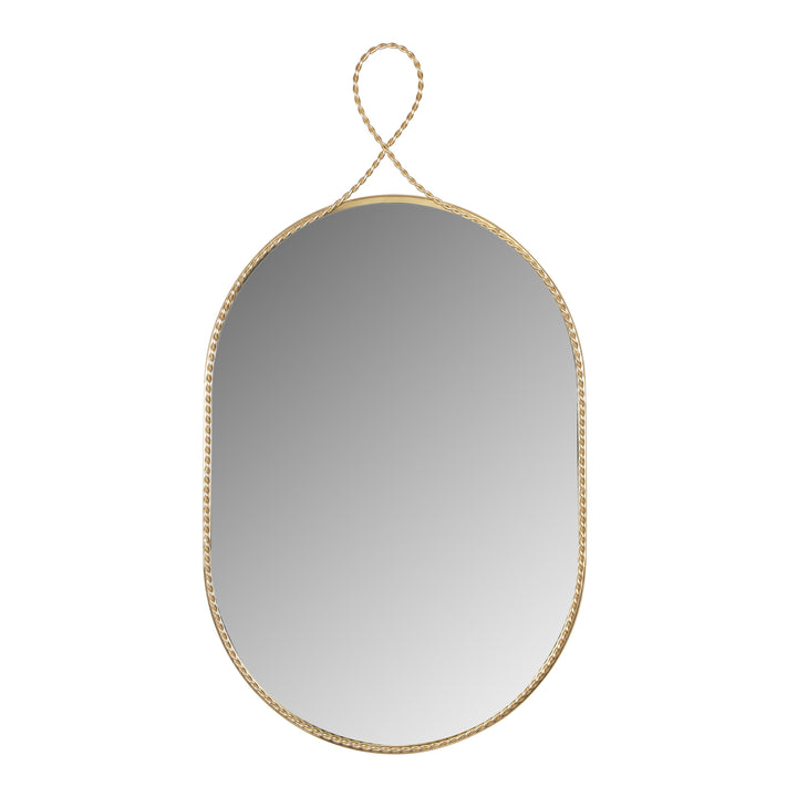 TOV Furniture Ravina 20"X38" Braided Brass Oval Wall Mirror