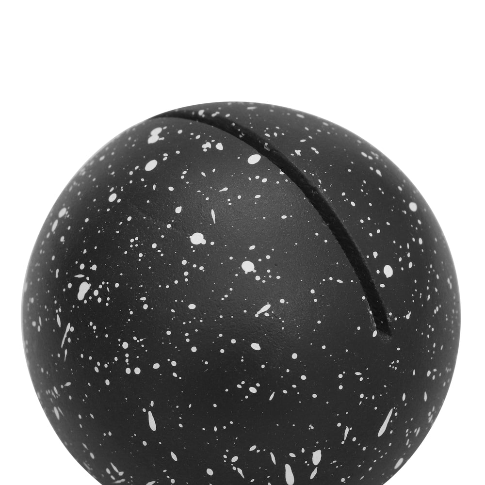 Gabby Black Speckled Round Card Holder - Set of 4