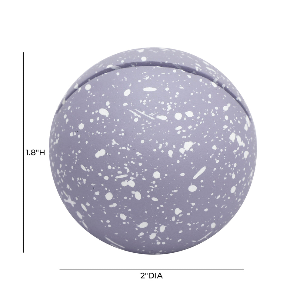 Gabby Purple Speckled Round Card Holder - Set of 4