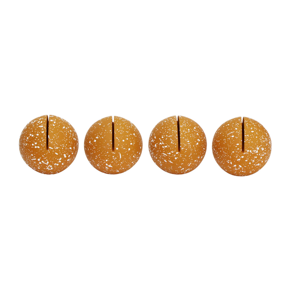 Gabby Terracotta Speckled Round Card Holder - Set of 4