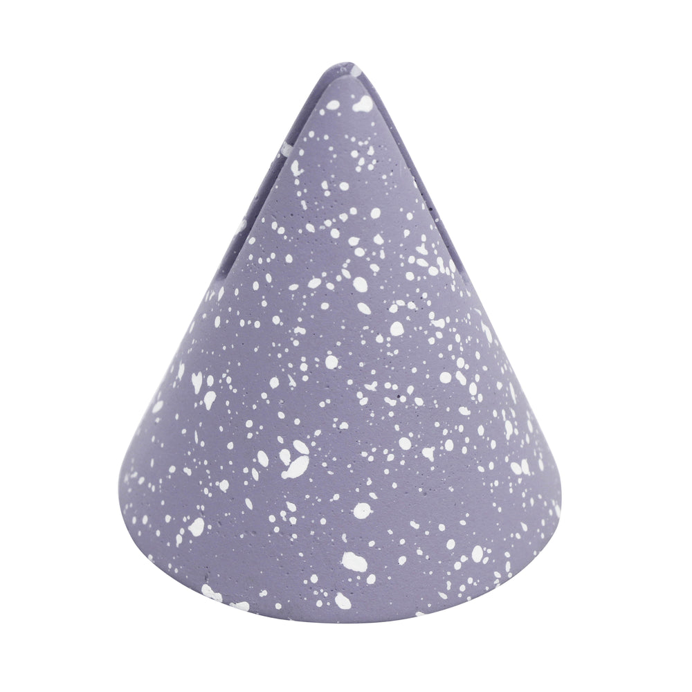 Gabby Purple Speckled Cone Card Holder - Set of 4