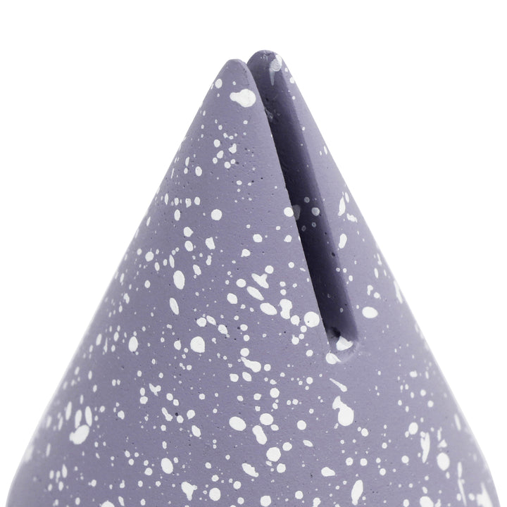 Gabby Purple Speckled Cone Card Holder - Set of 4
