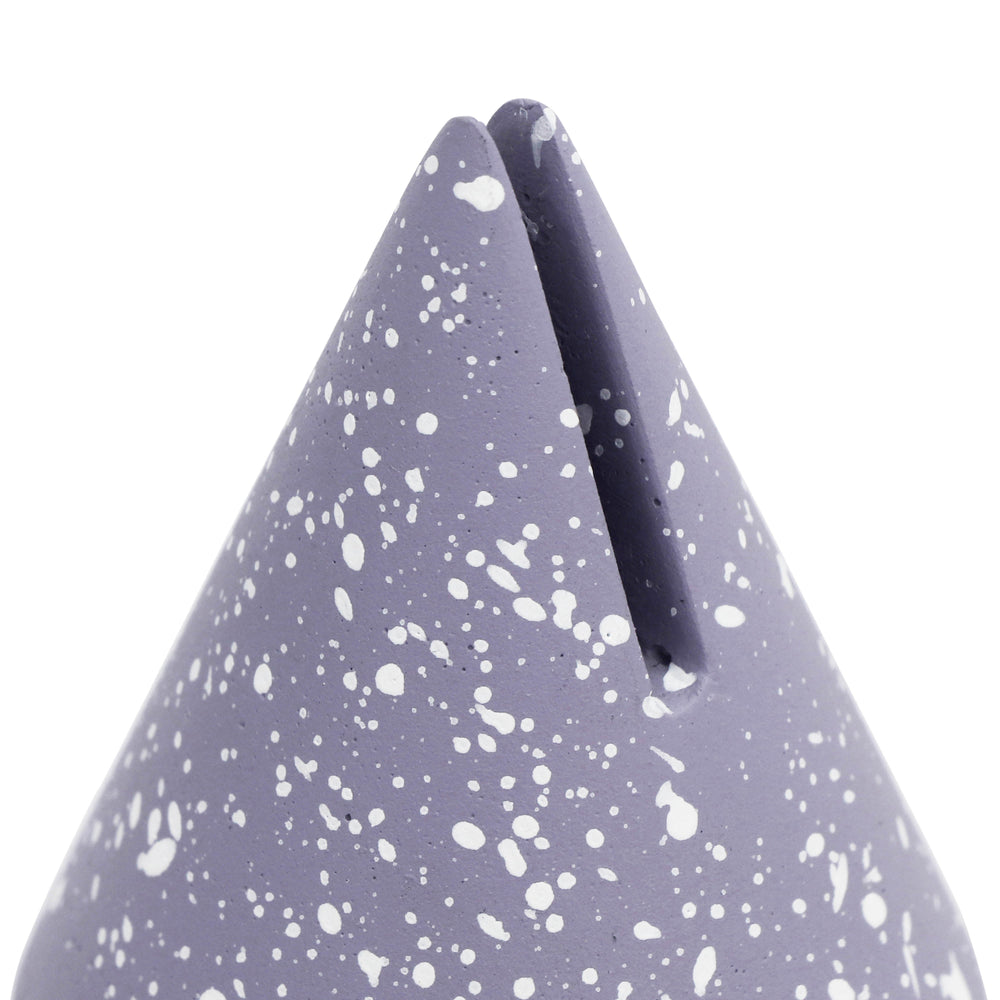 Gabby Purple Speckled Cone Card Holder - Set of 4