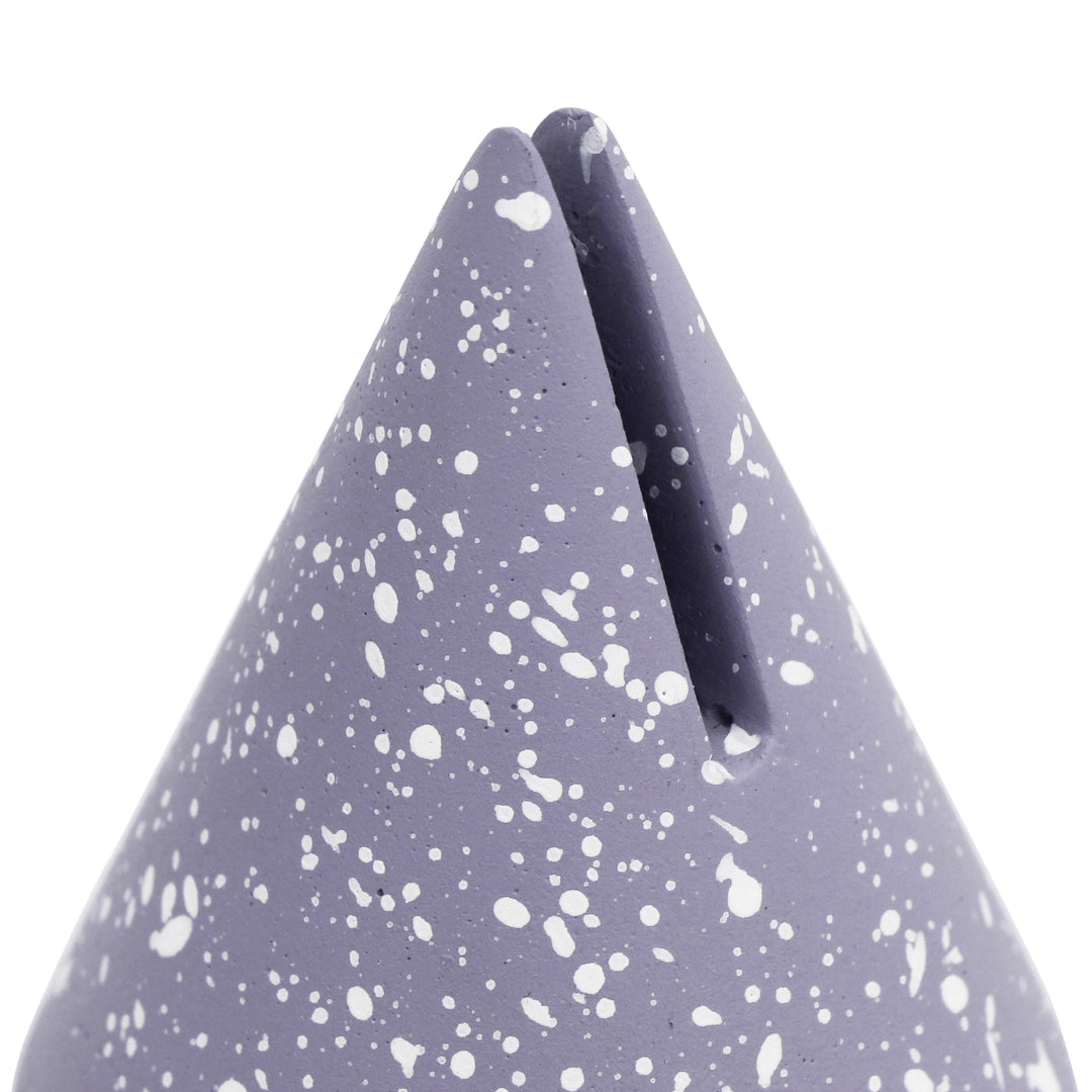 Gabby Purple Speckled Cone Card Holder - Set of 4