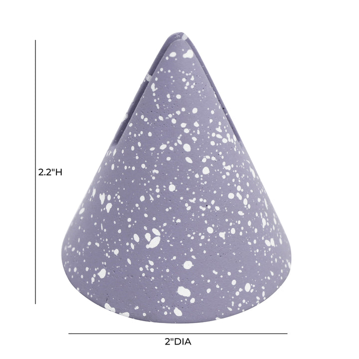 Gabby Purple Speckled Cone Card Holder - Set of 4