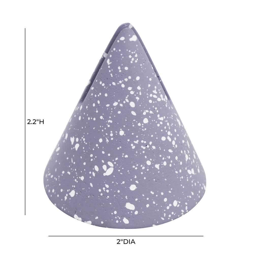 Gabby Purple Speckled Cone Card Holder - Set of 4