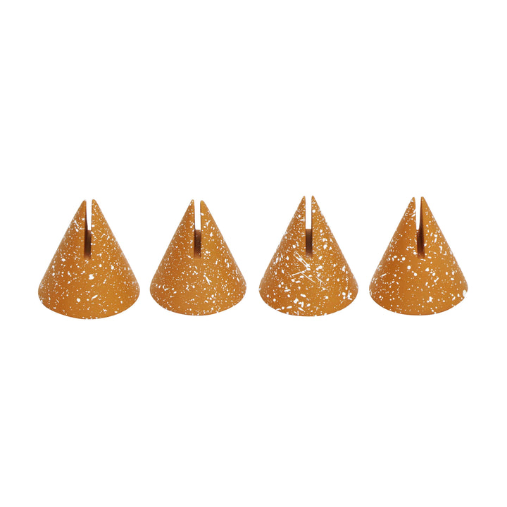 Gabby Terracotta Speckled Cone Card Holder - Set of 4