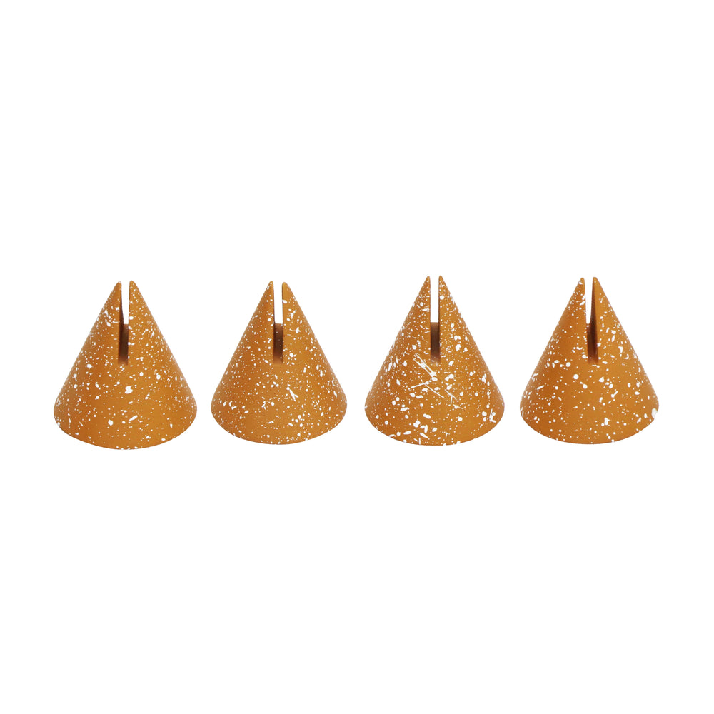 Gabby Terracotta Speckled Cone Card Holder - Set of 4