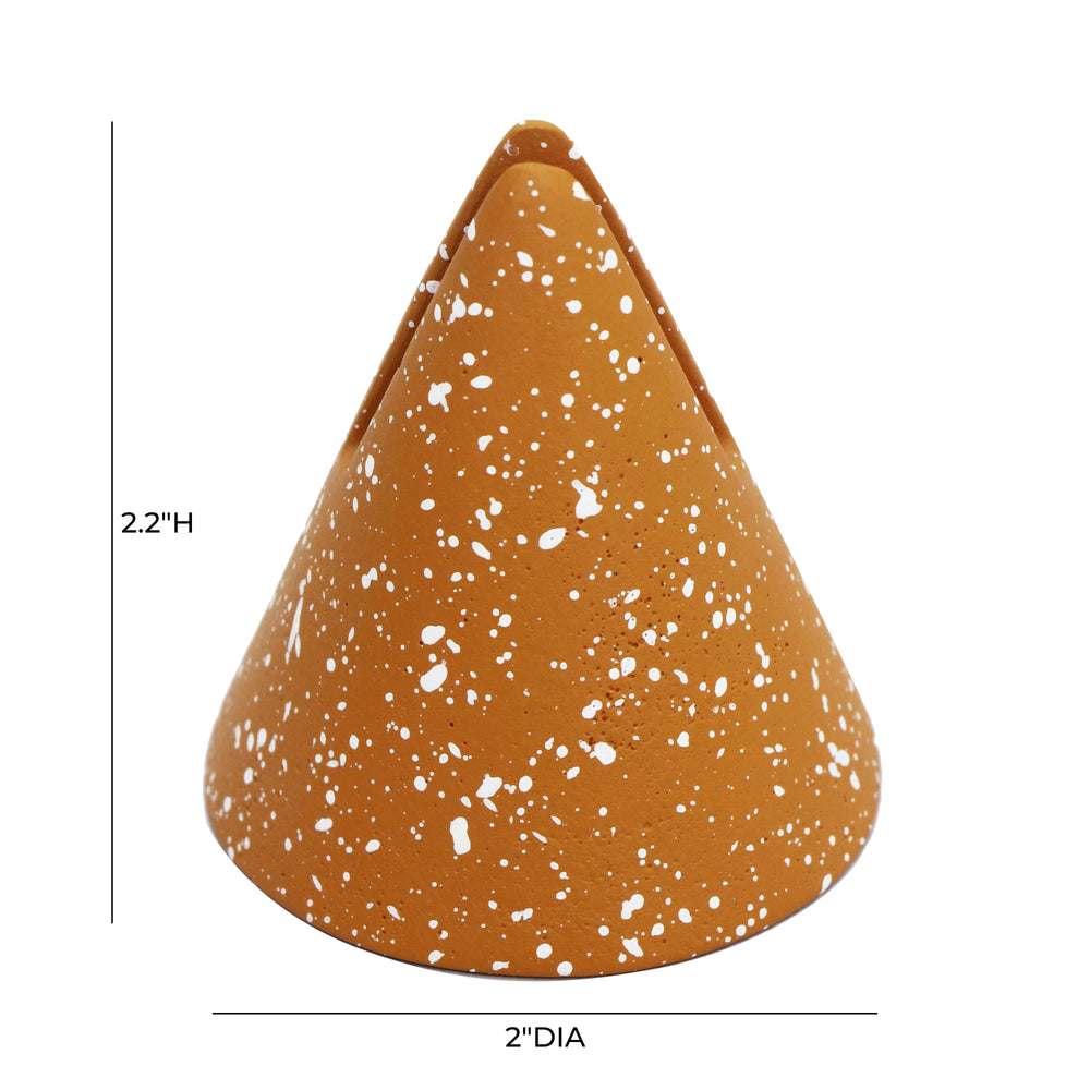 Gabby Terracotta Speckled Cone Card Holder - Set of 4