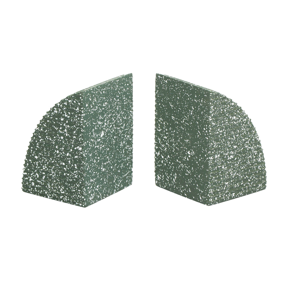 Gabby Green Speckled Bookends