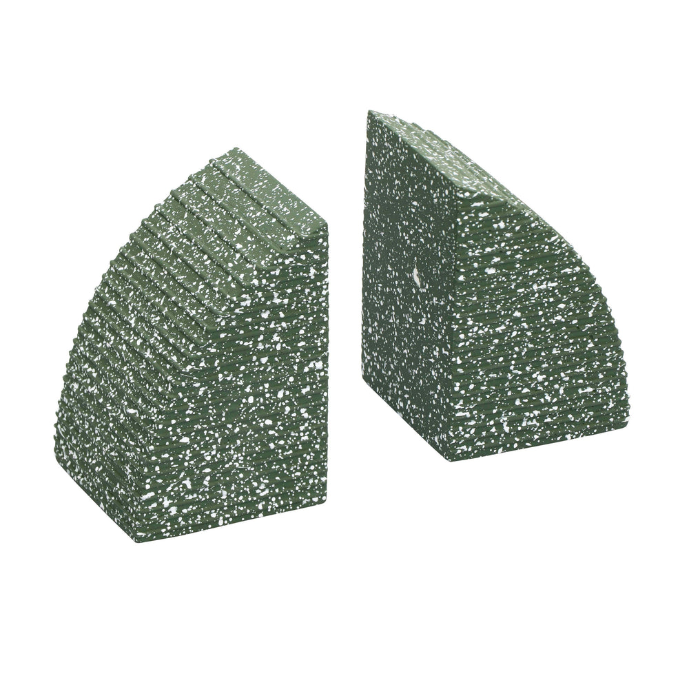 Gabby Green Speckled Bookends