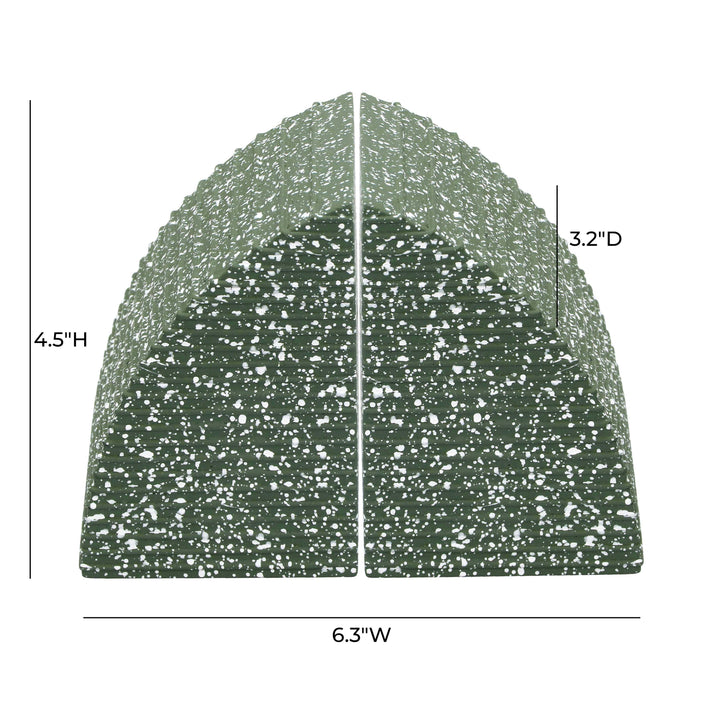 Gabby Green Speckled Bookends