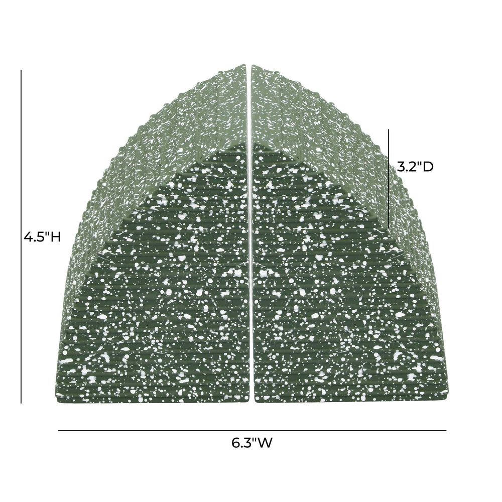 Gabby Green Speckled Bookends
