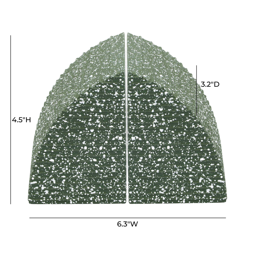 Gabby Green Speckled Bookends