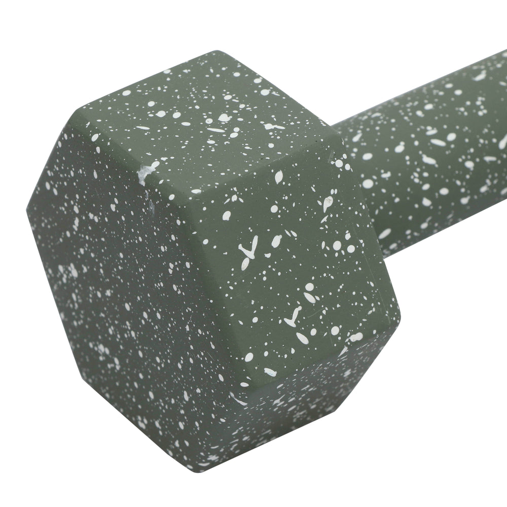 Gabby Green Speckled Decorative Dumbbell