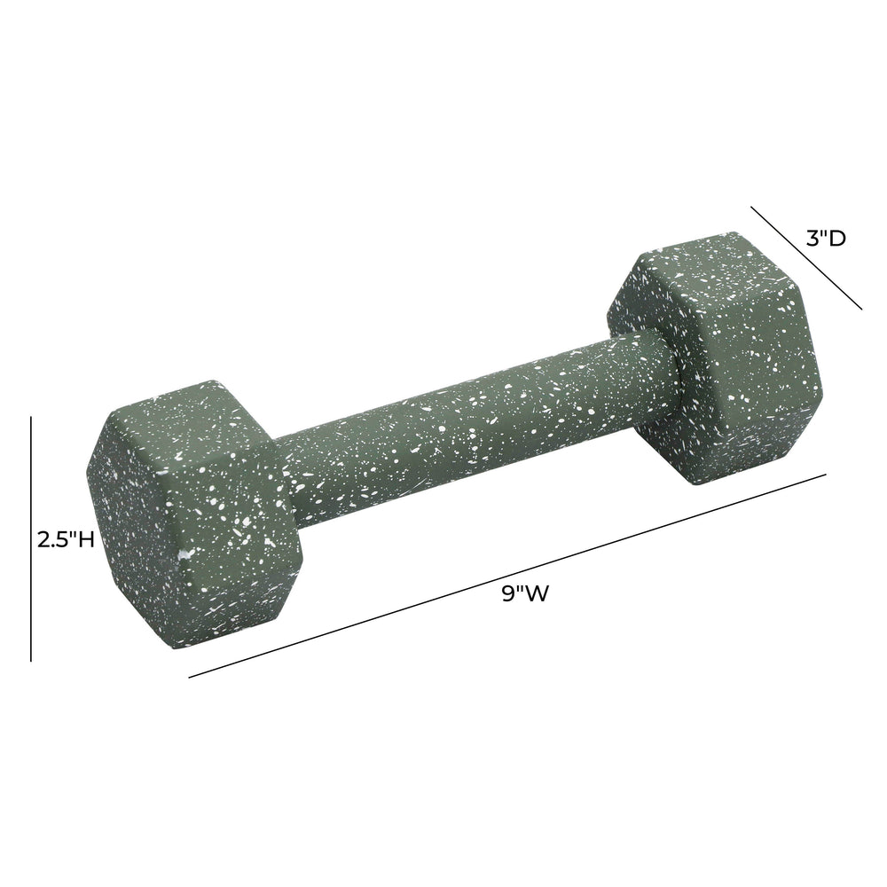 Gabby Green Speckled Decorative Dumbbell