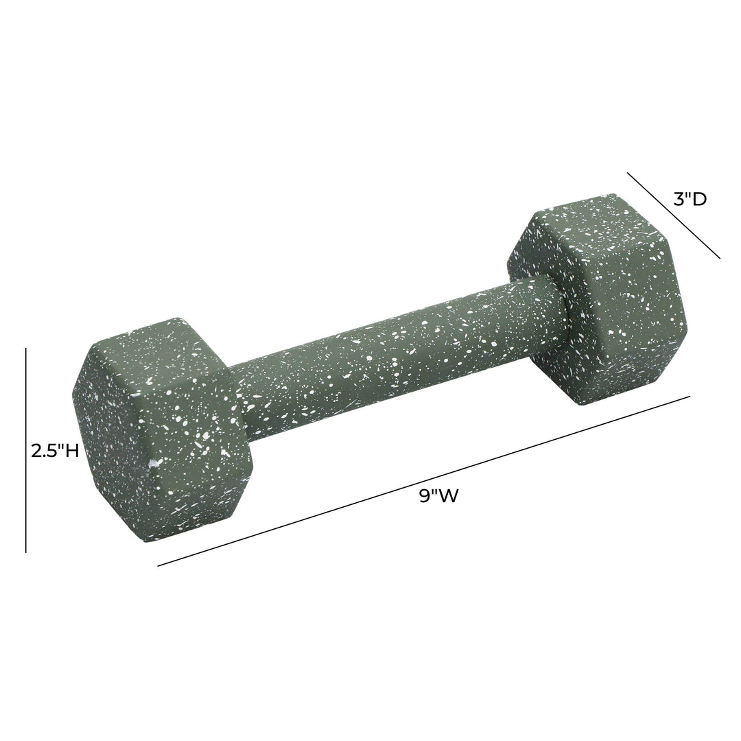 Gabby Green Speckled Decorative Dumbbell