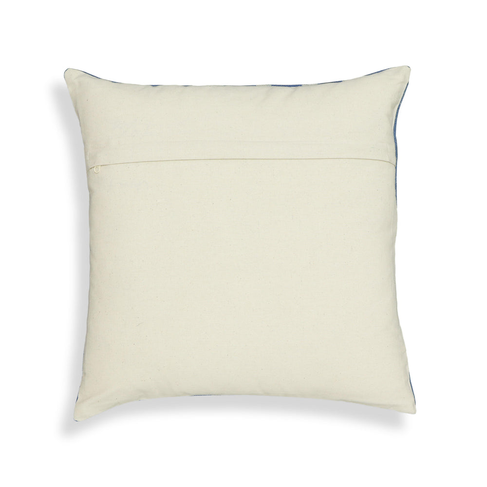 Indigo Dots 20" Cotton Square Throw Pillow Cover - Pillow Cover Only