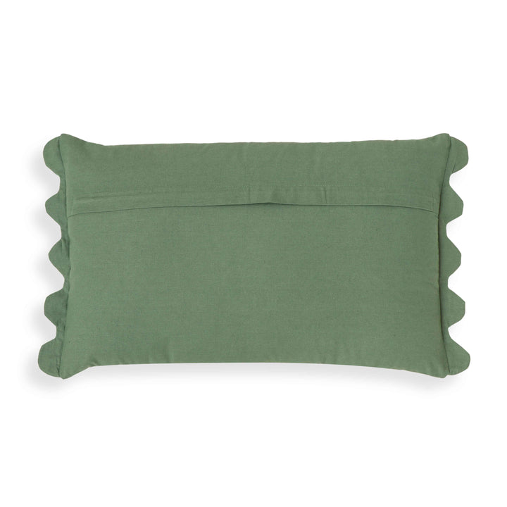 Portia 20"X12" Embroidered Cotton Flex Throw Pillow Cover - Aqua / With Insert