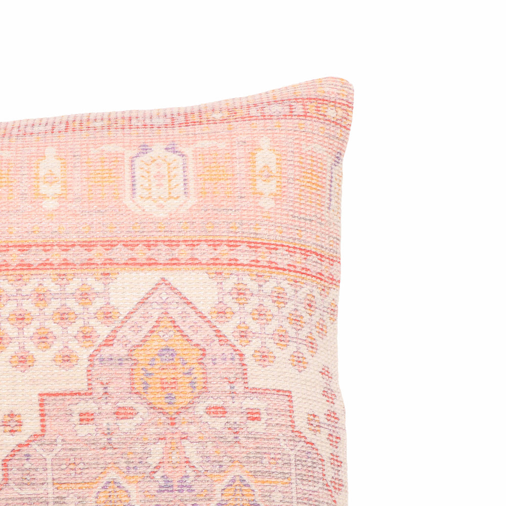 Persia 20" Pink Square Throw Pillow Cover - With Insert