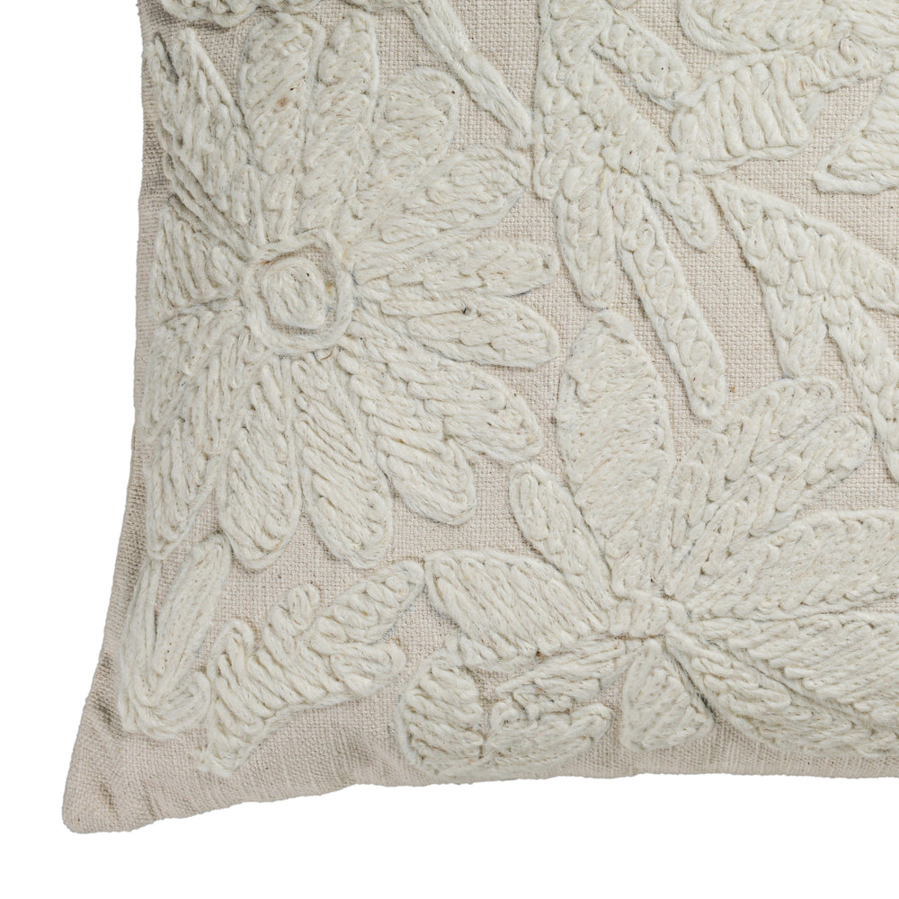 Tabitha 20" Square Embroidered Throw Pillow - Pillow Cover Only