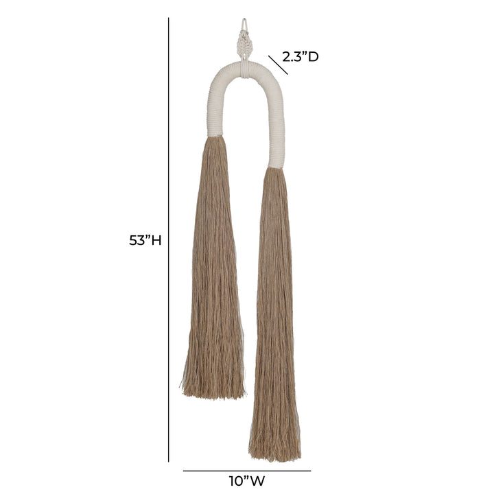 Pasha Natural Cotton Jute Tassel Wall Decor - Standard