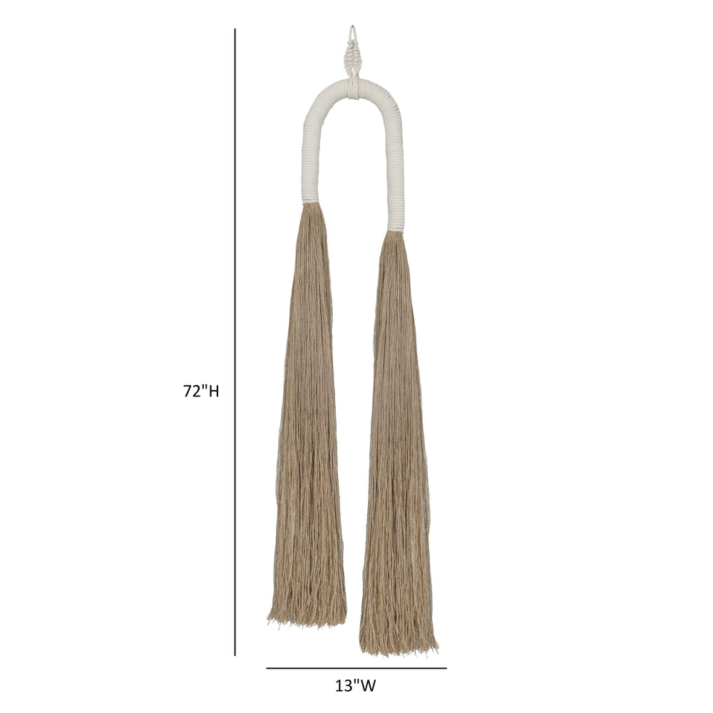 Pasha Natural Cotton Jute Tassel Wall Decor