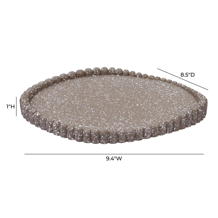Alna Taupe Speckled Catchall Tray