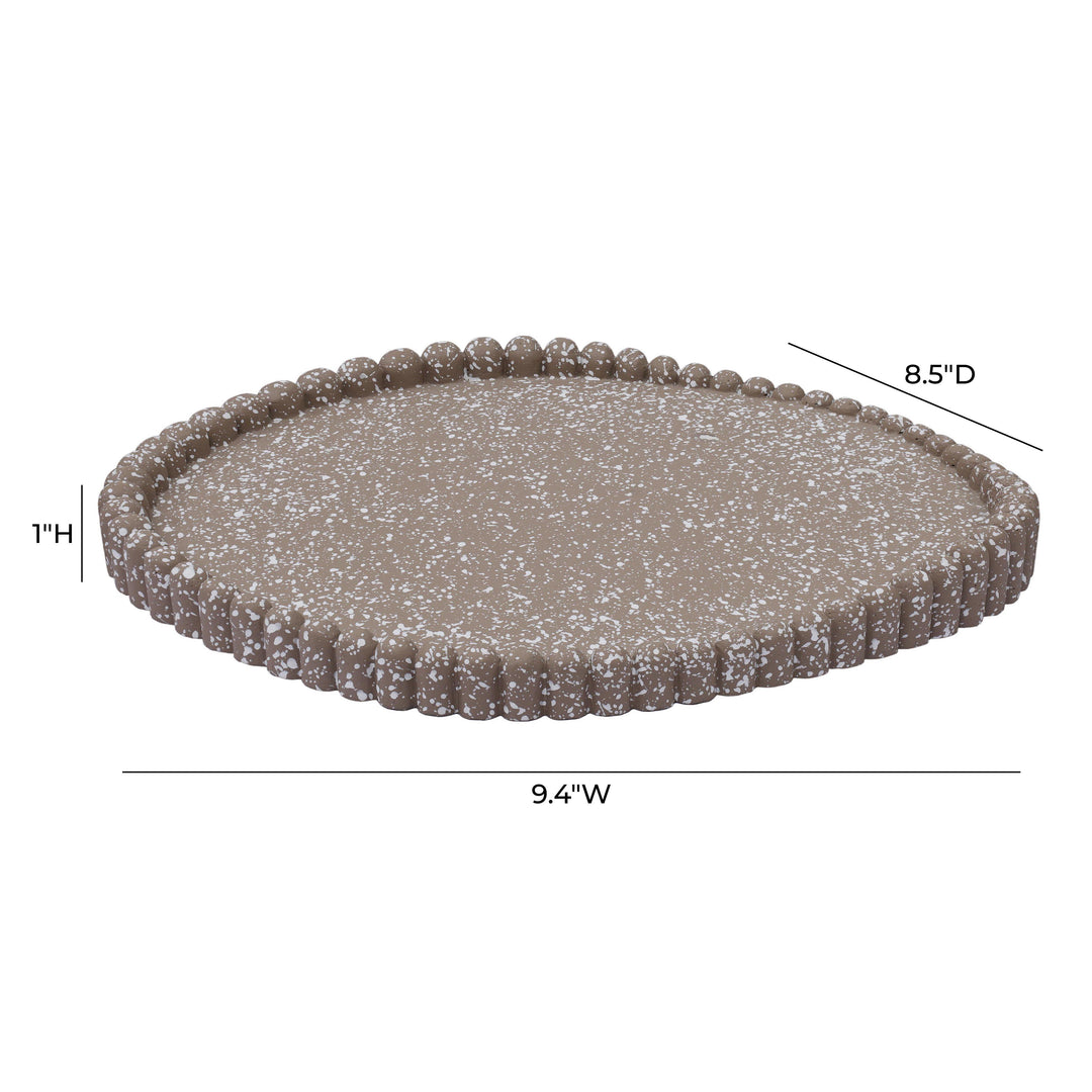 Alna Taupe Speckled Catchall Tray