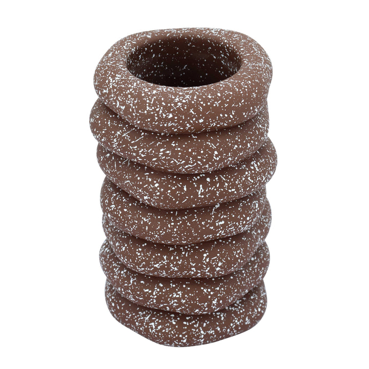 Gabby Speckled Cairn Vase