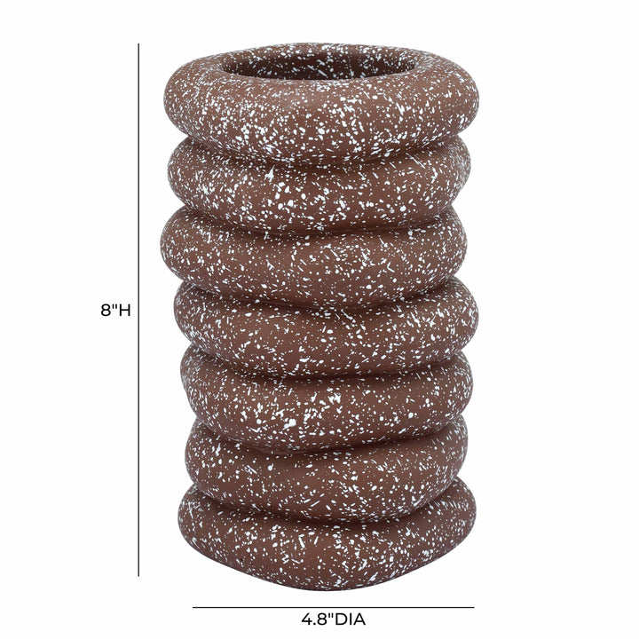 Gabby Speckled Cairn Vase