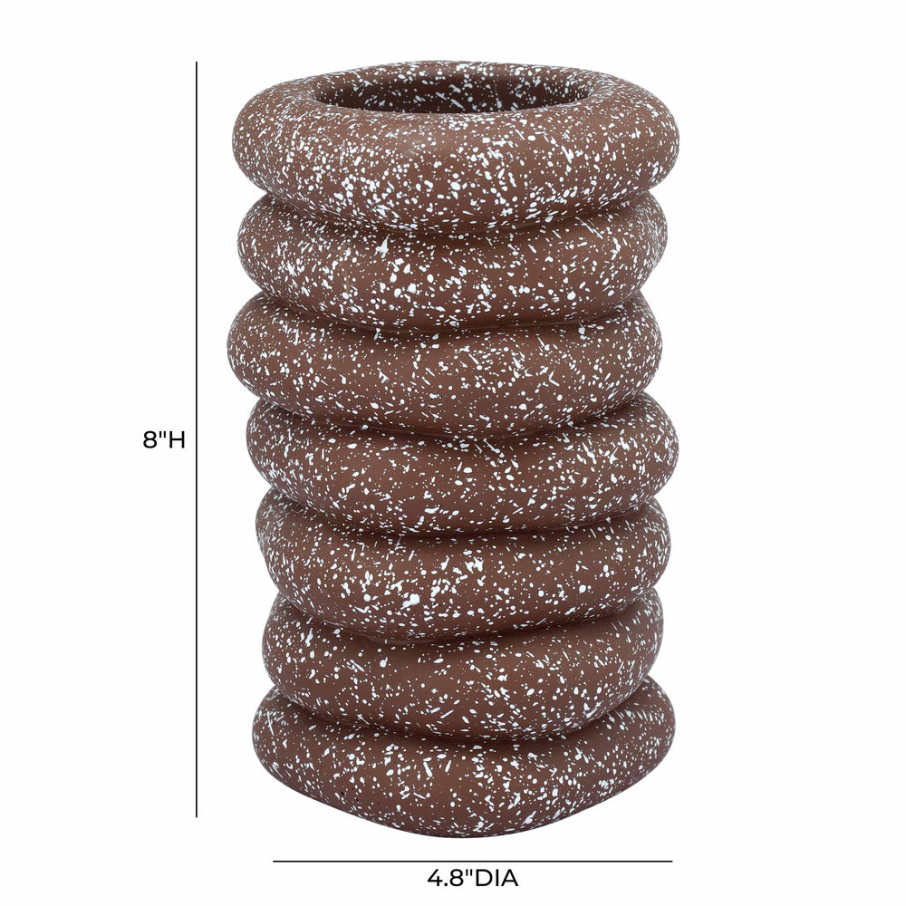Gabby Speckled Cairn Vase