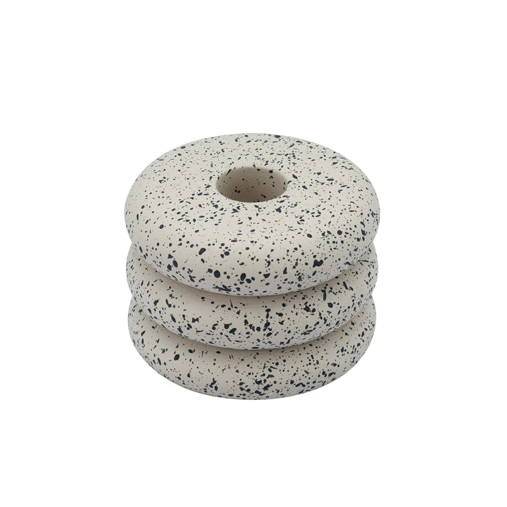 Gabby Speckled Stacked Candleholder