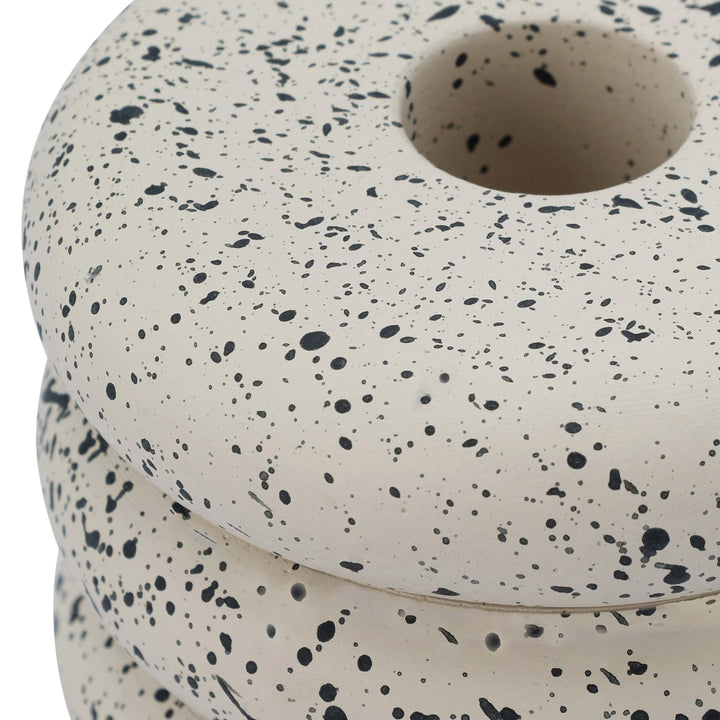Gabby Speckled Stacked Candleholder