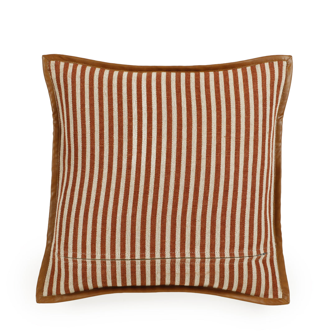 Kora 20" Cotton Jute Contract-Grade Throw Pillow - Terracotta / With Insert