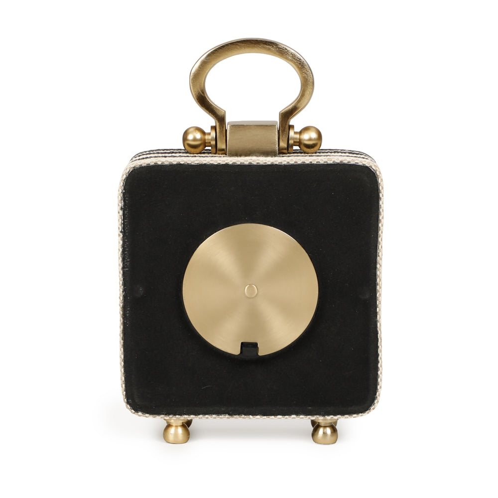 Mona Black Striped Contract-Grade Standing Accent Clock
