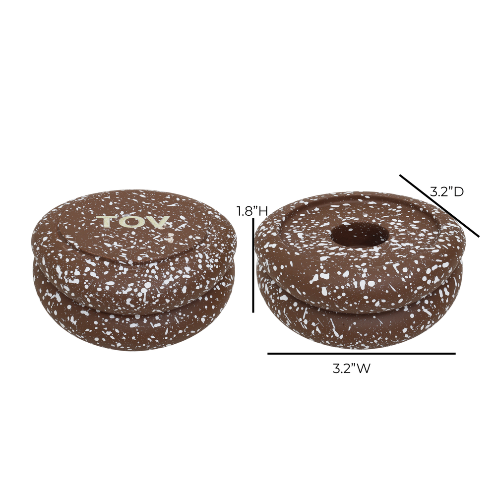 Gabby Rust Stacking Candle Holder - Set of 2