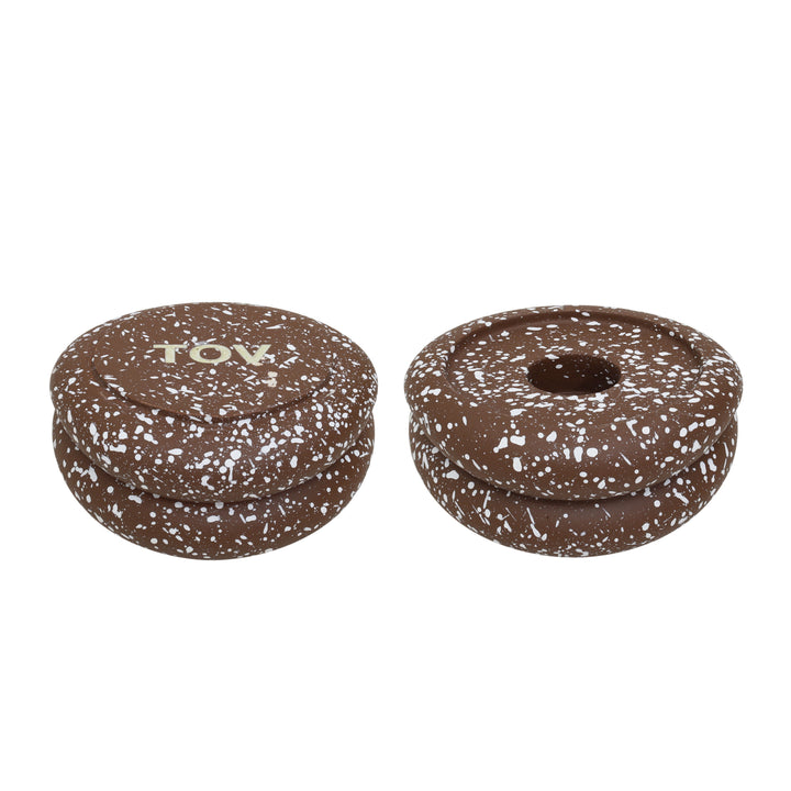 Gabby Rust Stacking Candle Holder - Set of 2