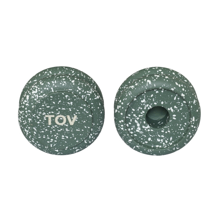 Gabby Green Stacking Candle Holder - Set of 2