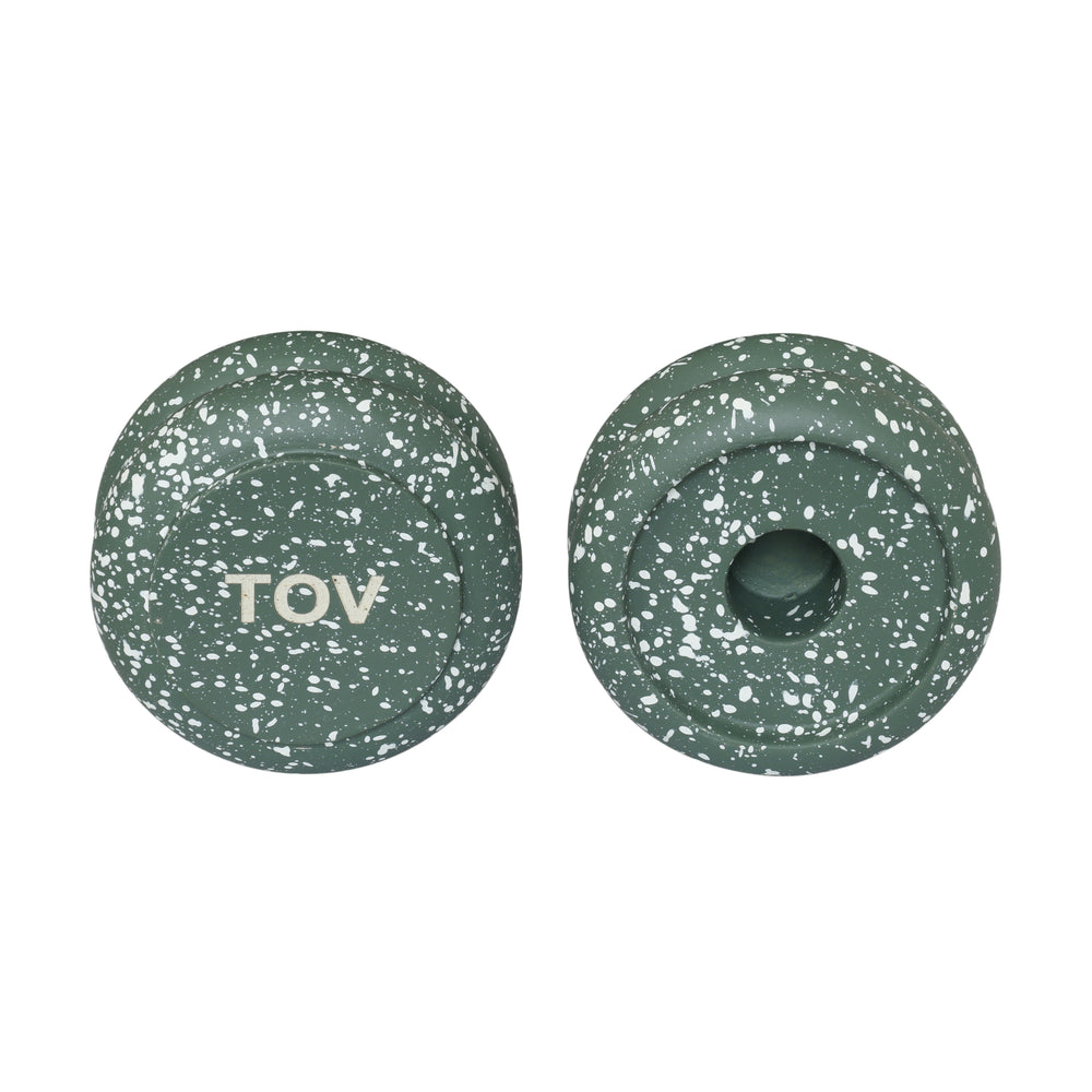 Gabby Green Stacking Candle Holder - Set of 2