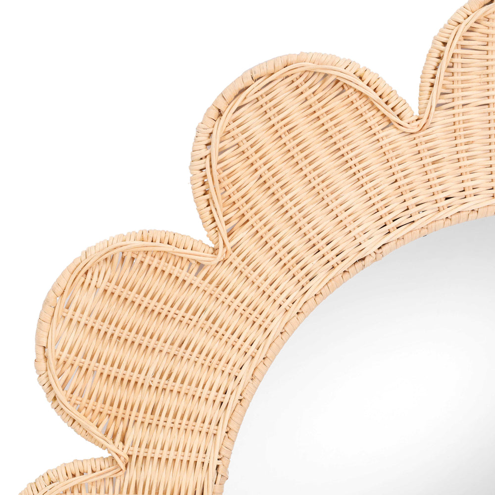 Coralie 33.4" Rattan Round Wall Mirror