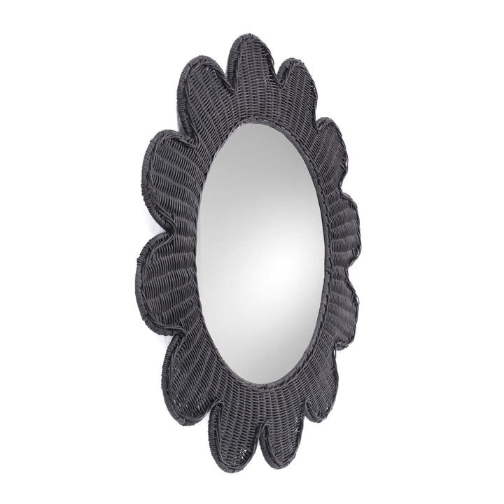 Coralie 33.4" Rattan Round Wall Mirror