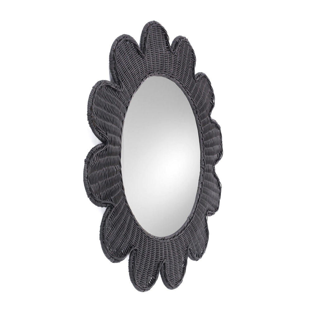Coralie 33.4" Rattan Round Wall Mirror