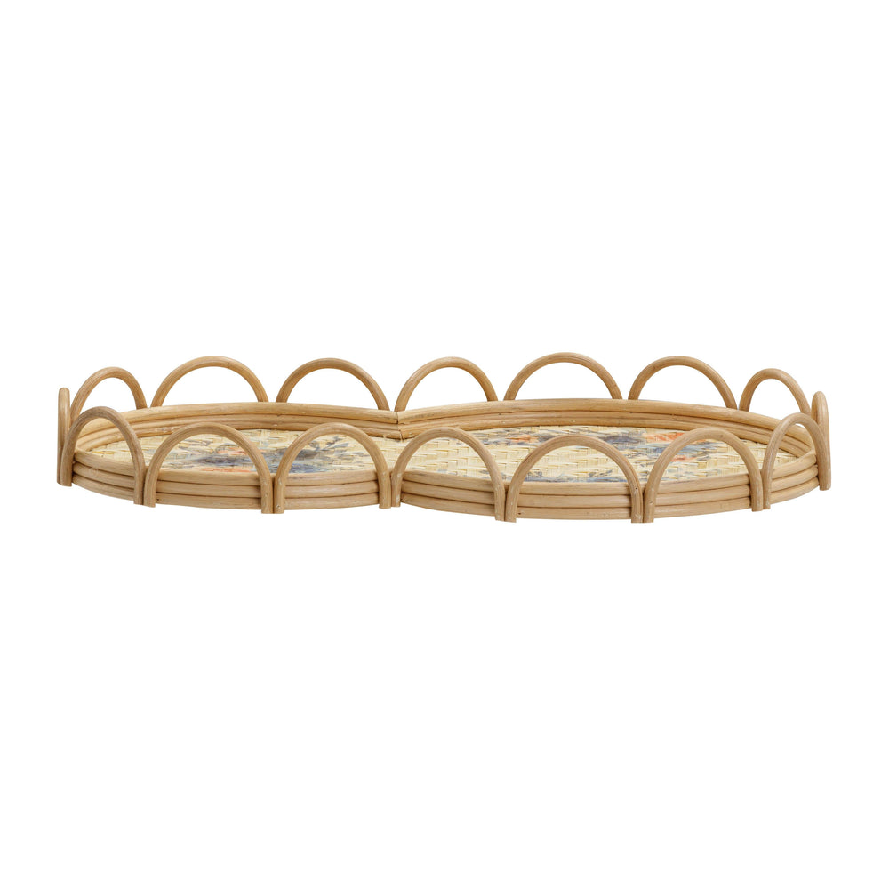 Corey Figure Eight Floral Bamboo Tray