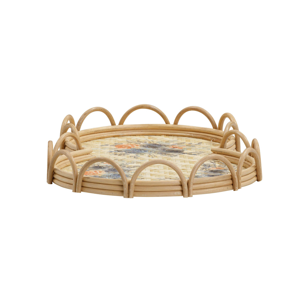 Corey Figure Eight Floral Bamboo Tray