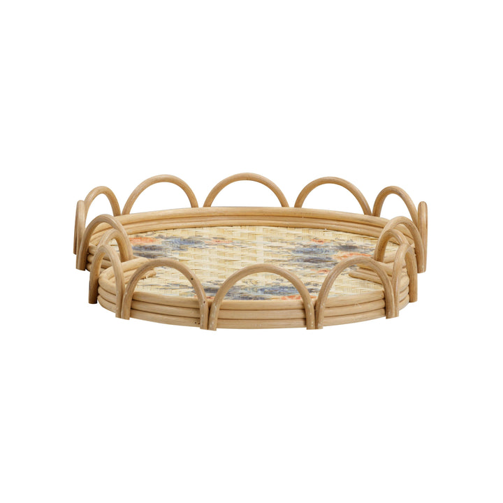 Corey Figure Eight Floral Bamboo Tray