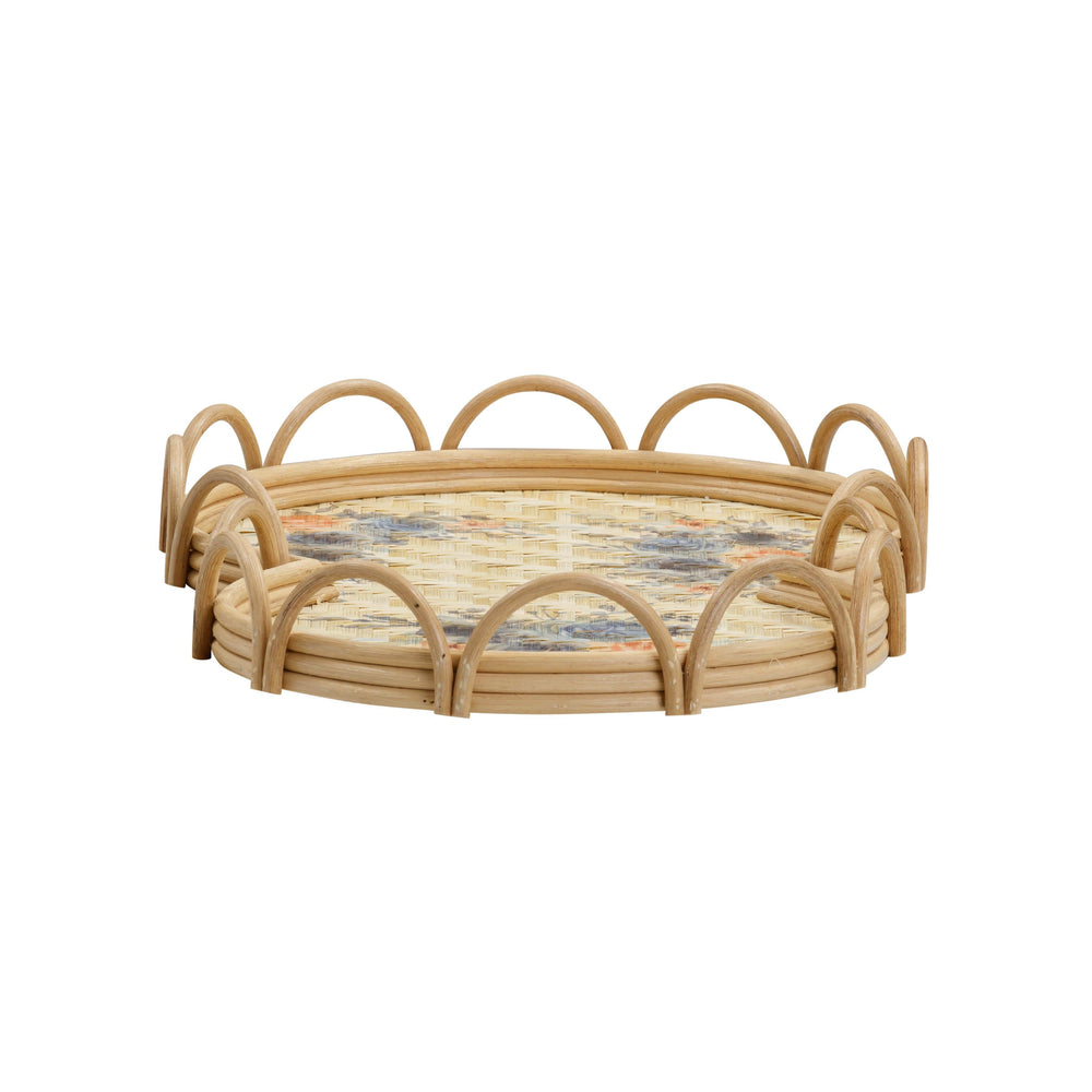 Corey Figure Eight Floral Bamboo Tray