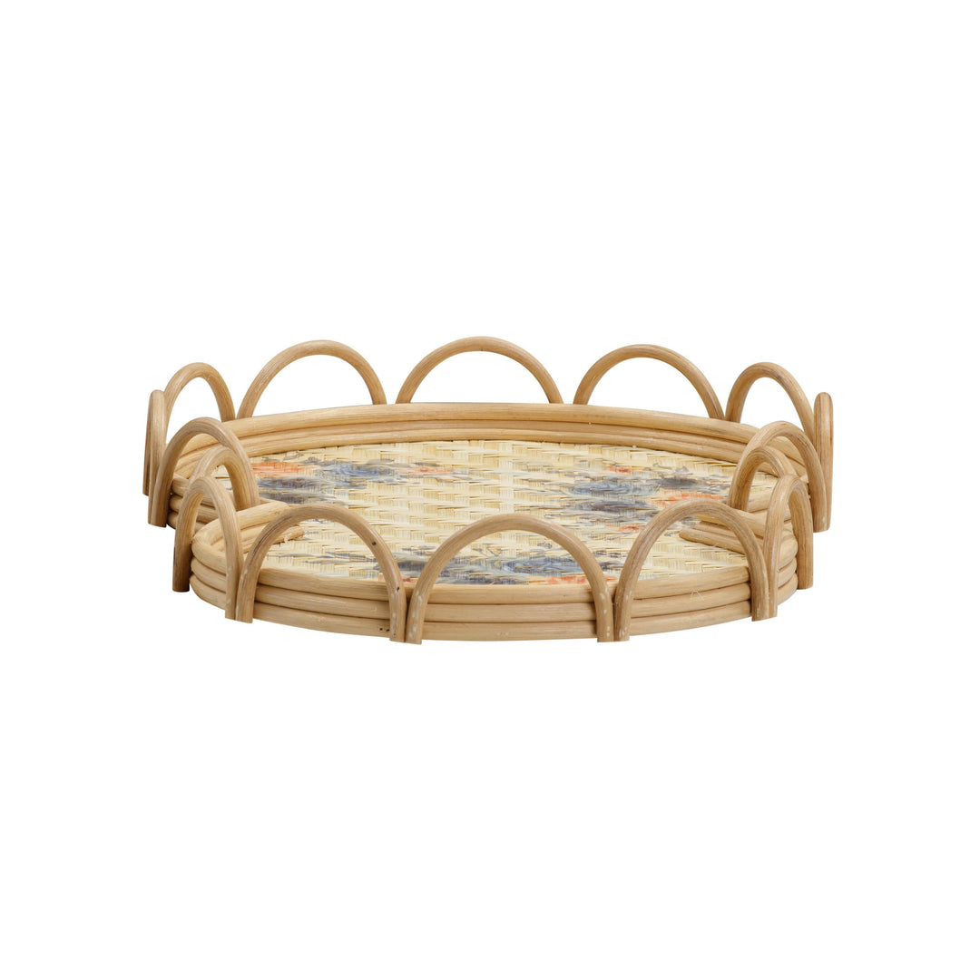 Corey Figure Eight Floral Bamboo Tray