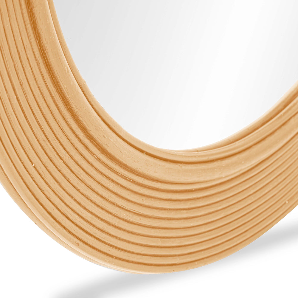Tanya 43.5" Rattan Round Wall Mirror
